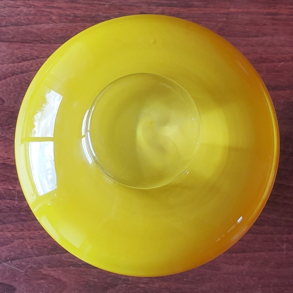 Yellow Clear Cased Glass Vintage MCM Åseda Glasbruk Vase by Bo Borgstrom Sweden - Picture 8 of 8